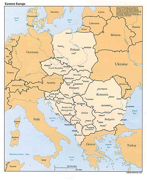 Map of Eastern Europe .